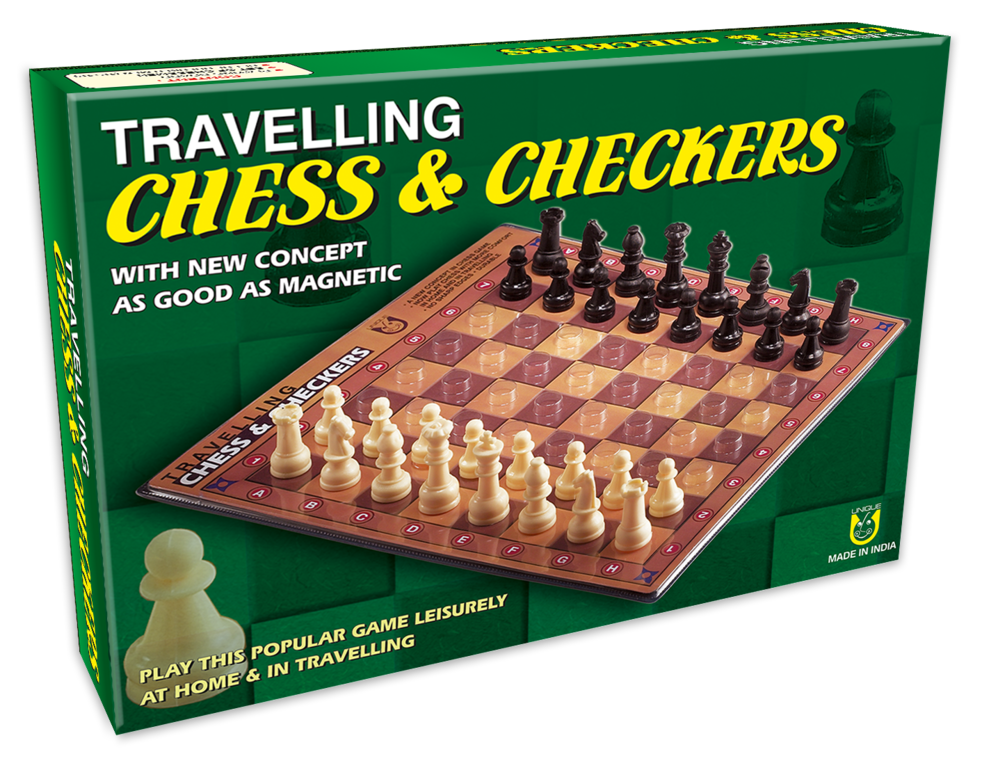 TRAVELLING CHESS AND CHECKERS Puzzle & Board Games Vishal Marketing